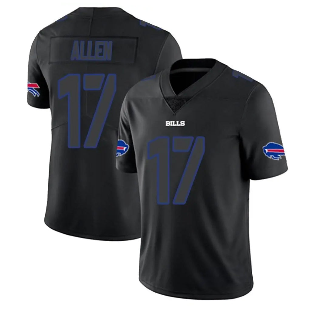 Mdoa B.Bills #17 Josh Allen Player Black Impact Limited Home Game Stitched Jerseys