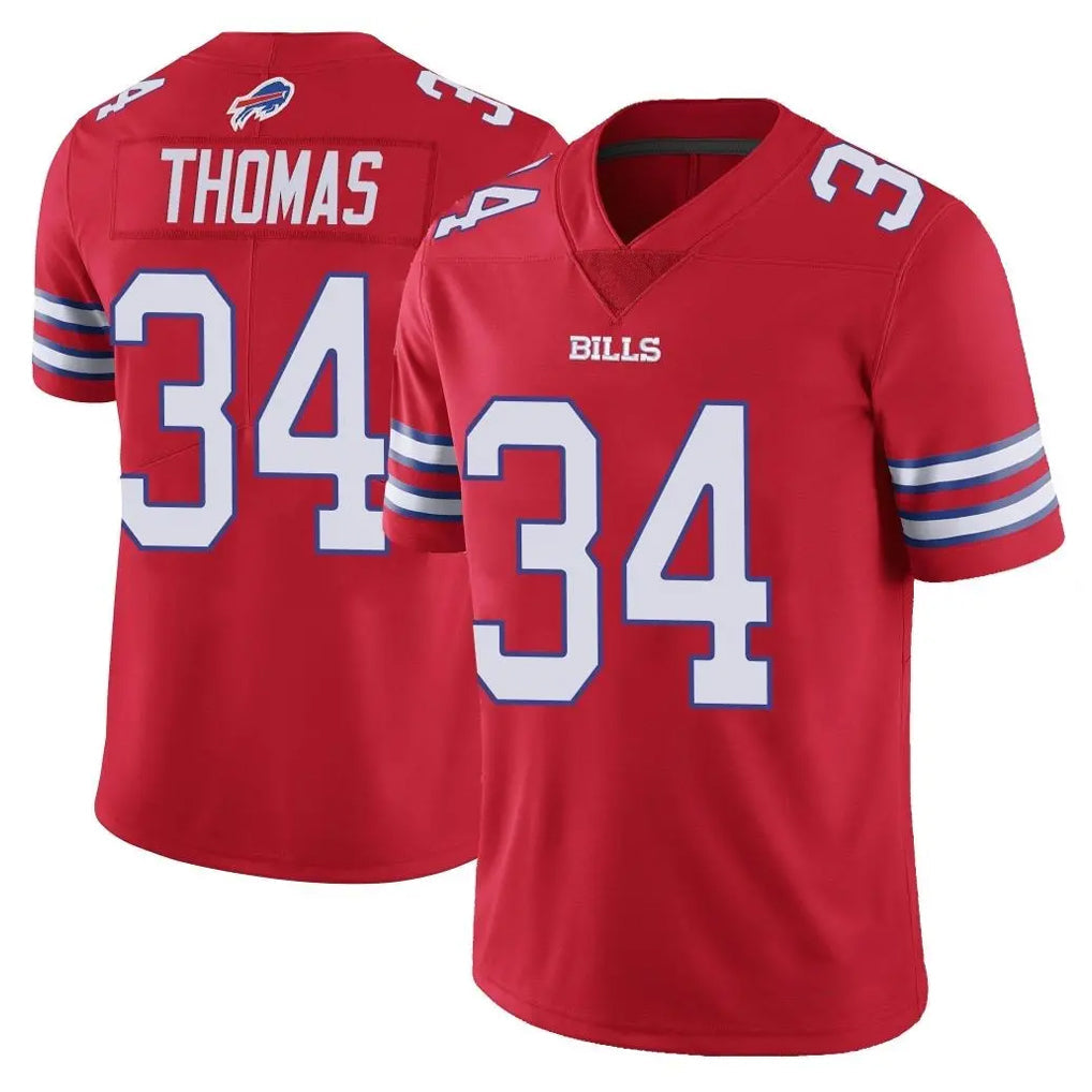 Mdoa B.Bills #34 Thurman Thomas Player Red Vapor Untouchable Limited Home Game Stitched Jerseys