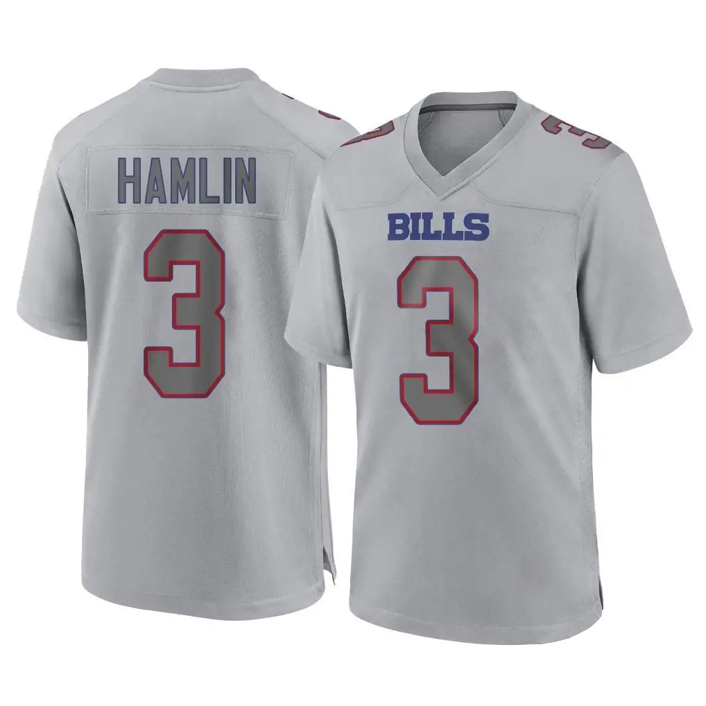 Mdoa B.Bills #3 Damar Hamlin Player Gray Home Game Stitched Jerseys