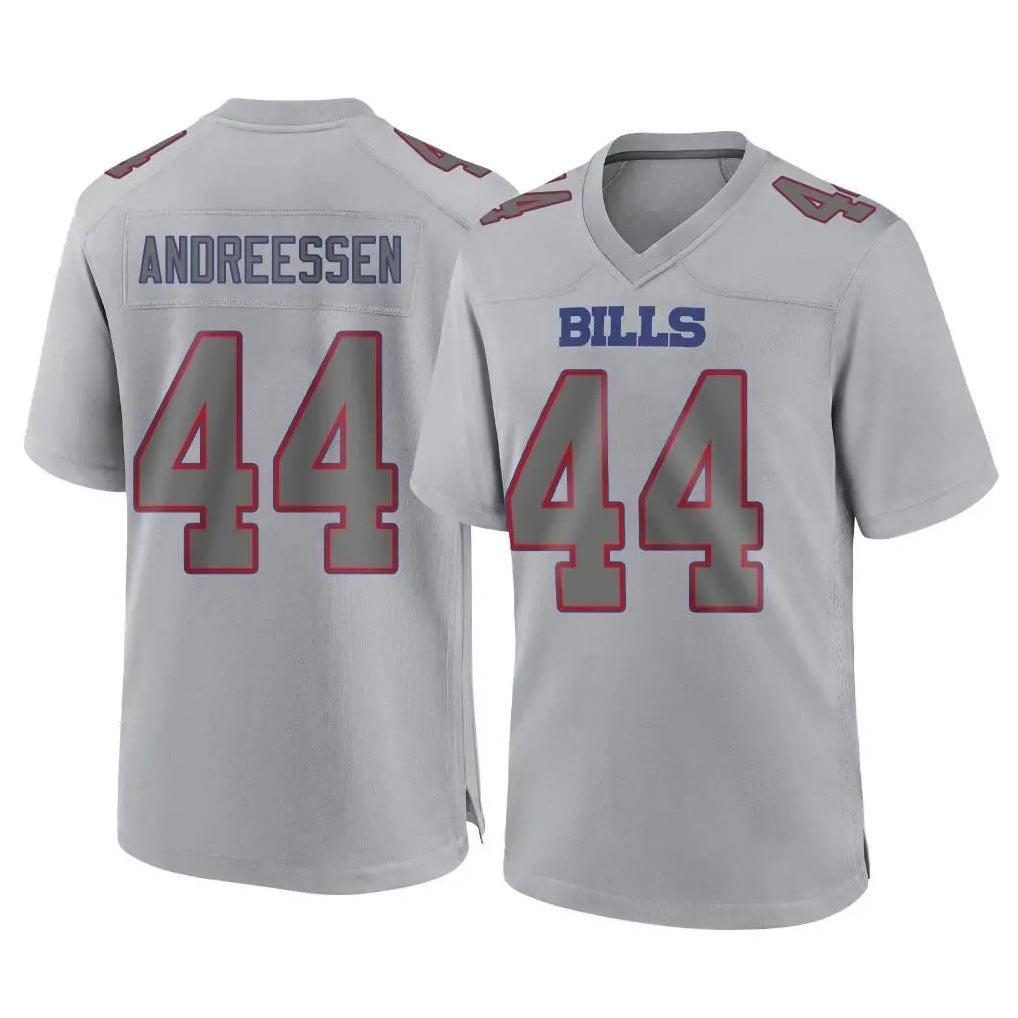 Mdoa B.Bills #44 Joe Andreessen Player Gray Fashion Home Game Stitched Jerseys