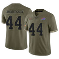 Mdoa B.Bills #44 Joe Andreessen Player Olive Salute To Service Game Stitched Jerseys