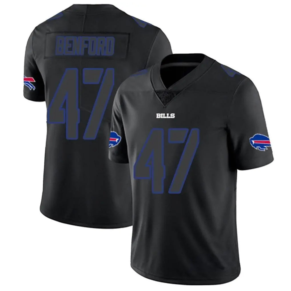 Mdoa B.Bills #47 Christian Benford Player Black Impact Limited Stitched Jerseys
