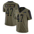 Mdoa B.Bills #47 Christian Benford Player Olive Salute To Service Limited Stitched Jerseys