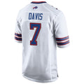 Mdoa B.Bills #7 Ray Davis Player White Home Game Stitched Jerseys
