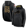 Mdoa B.Bills #86 Dalton Kincaid Player Black Salute to Service Hoodies Hame Stitched Jerseys