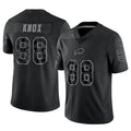 Mdoa B.Bills #88 Dawson Knox Player Black RFLCTV Limited Game Stitched Jerseys