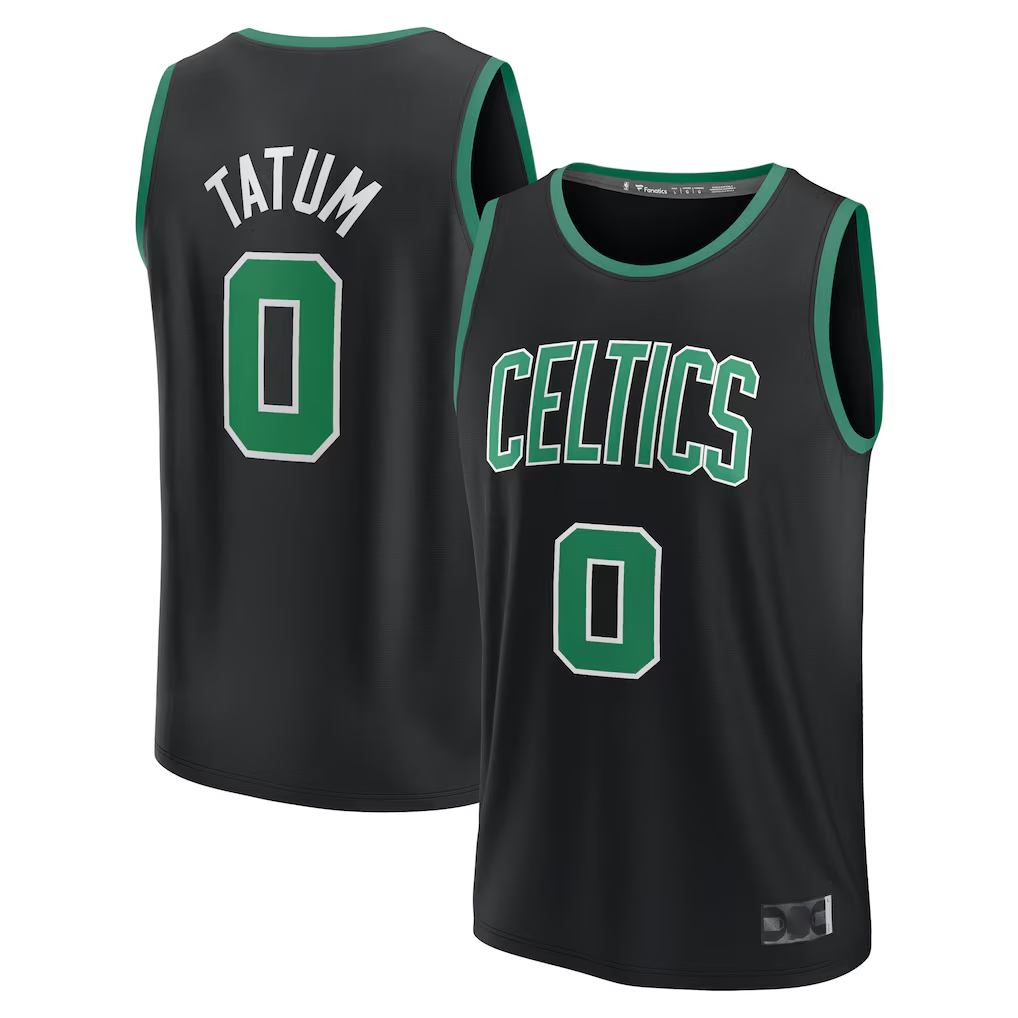 Mdoa B.Celtics #0 Jayson Tatum  Black Fast Break Replica Player Jerseys - Statement Edition