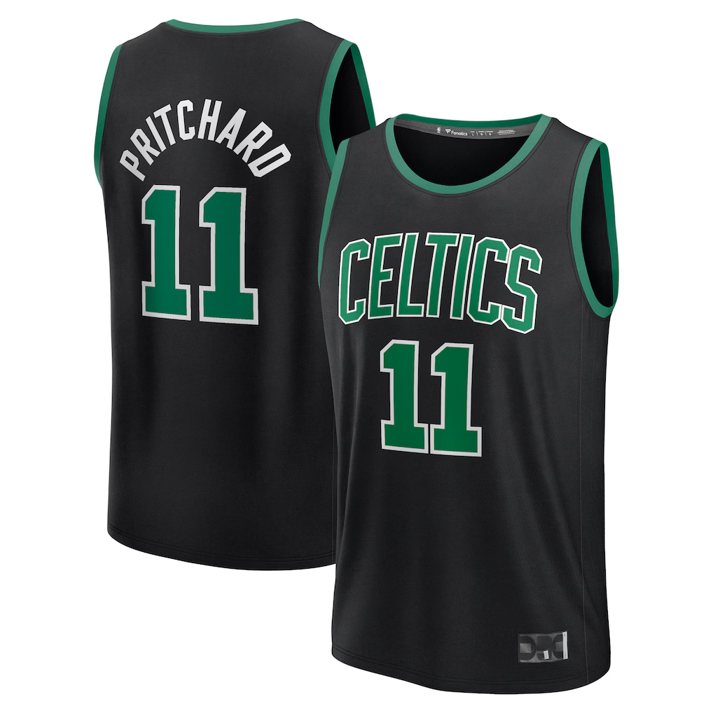 Mdoa B.Celtics #11 Payton Pritchard  Black Fast Break Replica Player Jerseys - Statement Edition