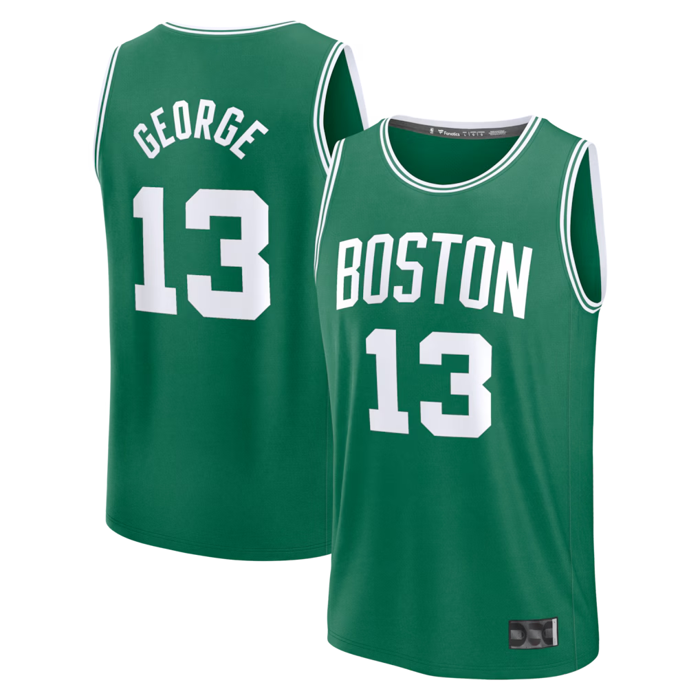 Mdoa B.Celtics #13 Paul George  Kelly Green Fast Break Replica Jerseys - Icon Edition