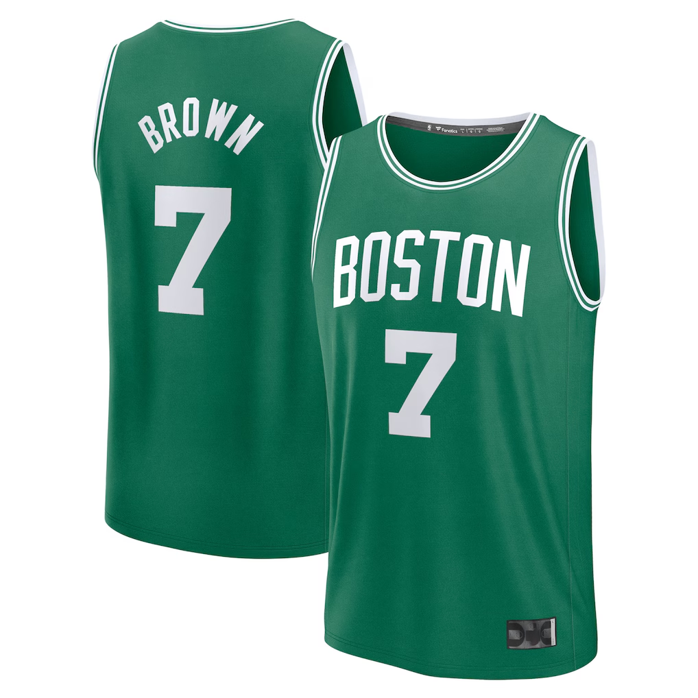 Mdoa B.Celtics #7 Jaylen Brown  Kelly Green Fast Break Replica Player Jerseys - Icon Edition
