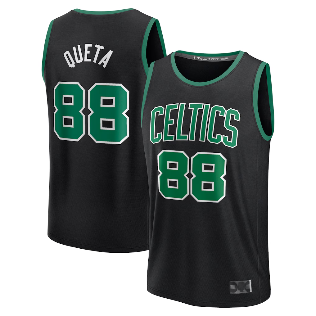 Mdoa B.Celtics #88 Neemias Queta Black Fast Break Replica Player Jerseys - Statement Edition