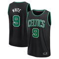 Mdoa B.Celtics #9 Derrick White  Black Fast Break Replica Player Jerseys - Statement Edition