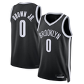 Mdoa B.Nets #0 Mikel Brown Jr. Black Swingman Jerseys - Icon Edition