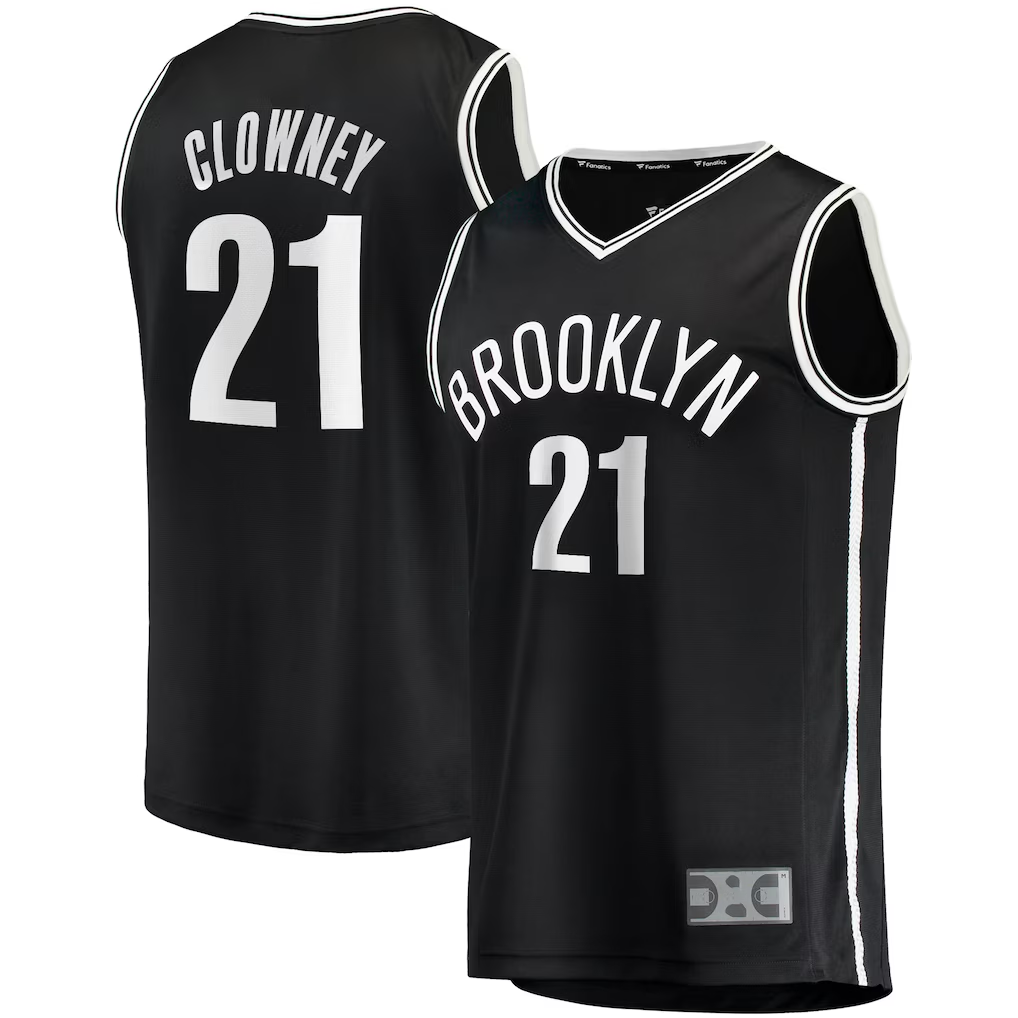 Mdoa B.Nets #21 Noah Clowney Black Fast Break Replica Jerseys - Icon Edition