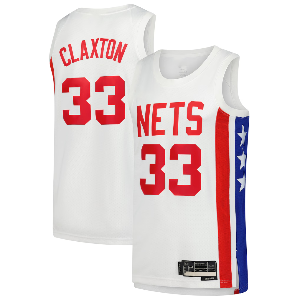 Mdoa B.Nets #33 Nic Claxton White Swingman Jerseys - Classic Edition