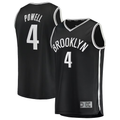 Mdoa B.Nets #4 Drake Powell Black Fast Break Replica Jerseys - Icon Edition