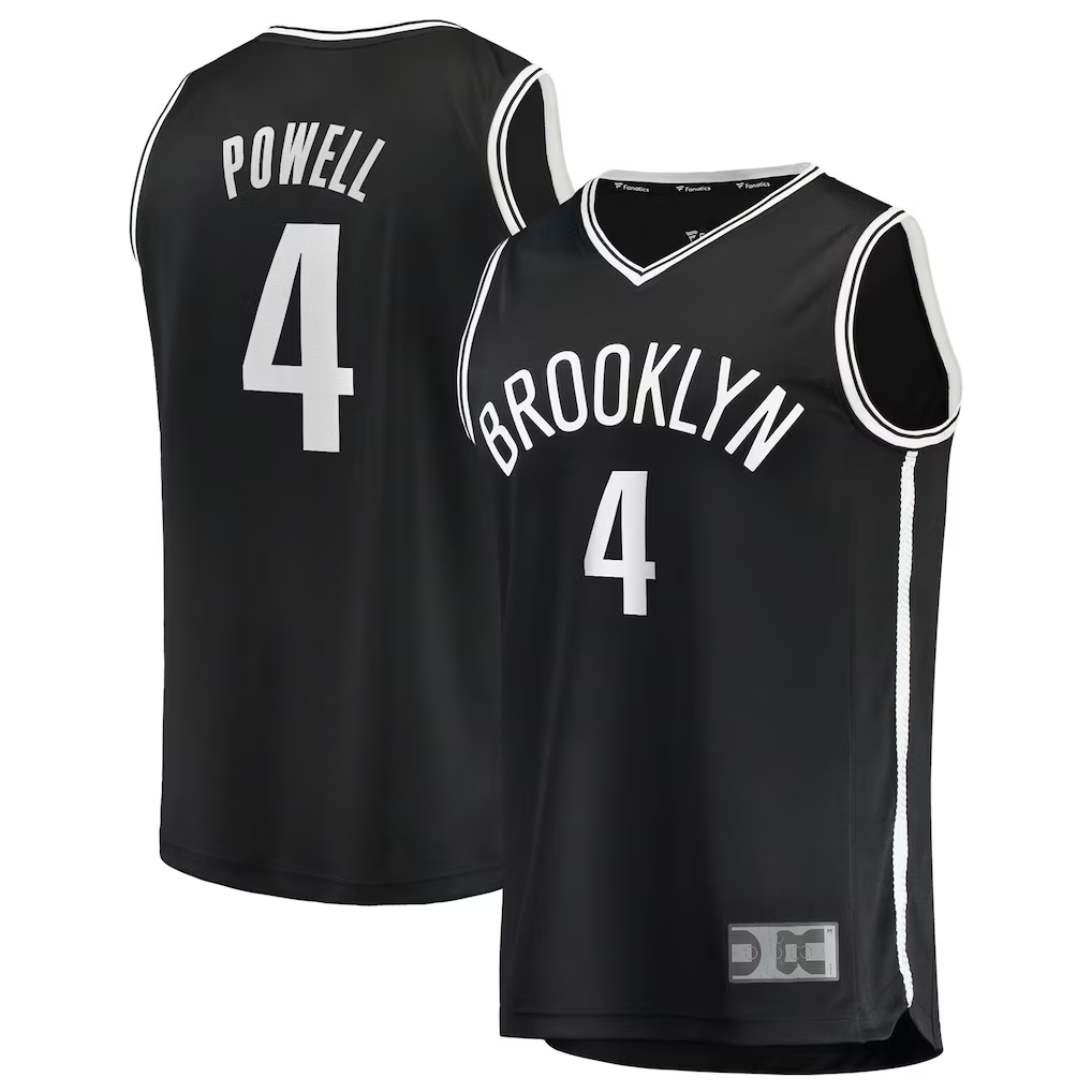 Mdoa B.Nets #4 Drake Powell Black Fast Break Replica Jerseys - Icon Edition