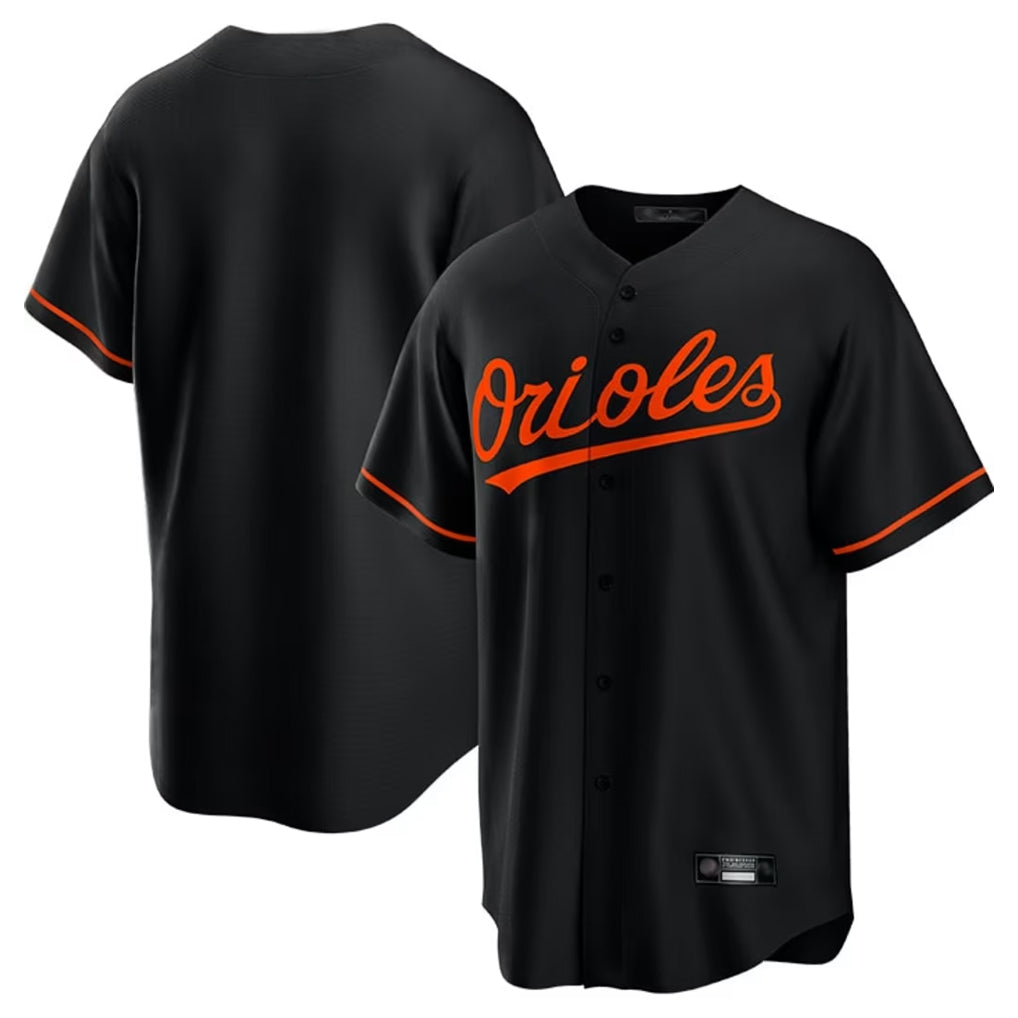 Mdoa B.Orioles Black Home Game Blank Player Stitched Jerseys