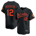 Mdoa B.Orioles #12 Dylan Beavers Player Black Limited Home Game Stitched Jerseys