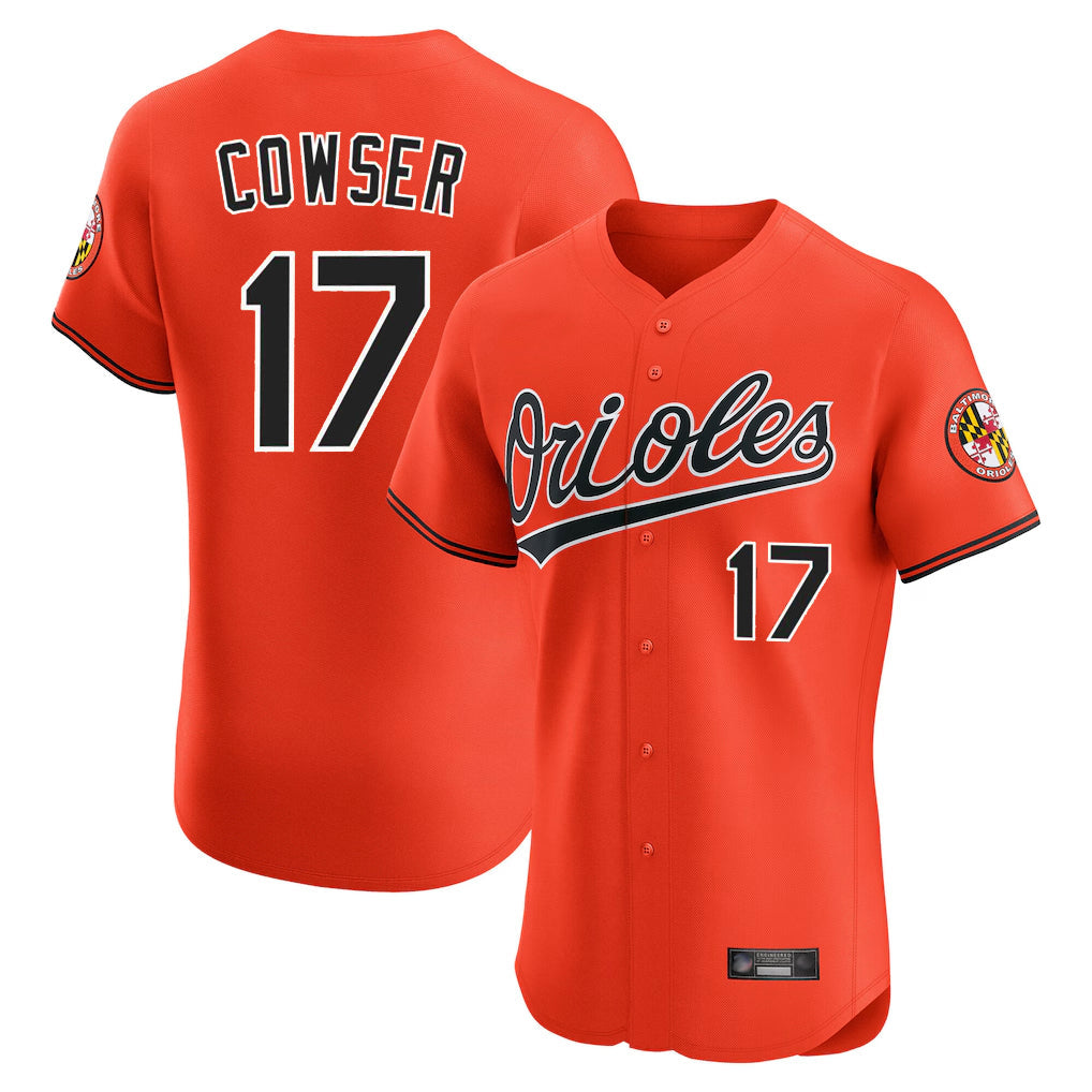 Mdoa B.Orioles #17 Colton Cowser Player Orange Limited Elite Home Game Stitched Jerseys