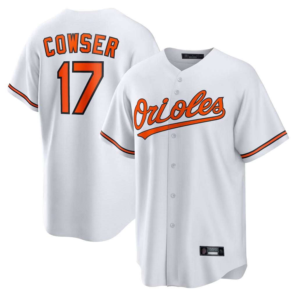 Mdoa B.Orioles #17 Colton Cowser Player White Home Game Stitched Jerseys