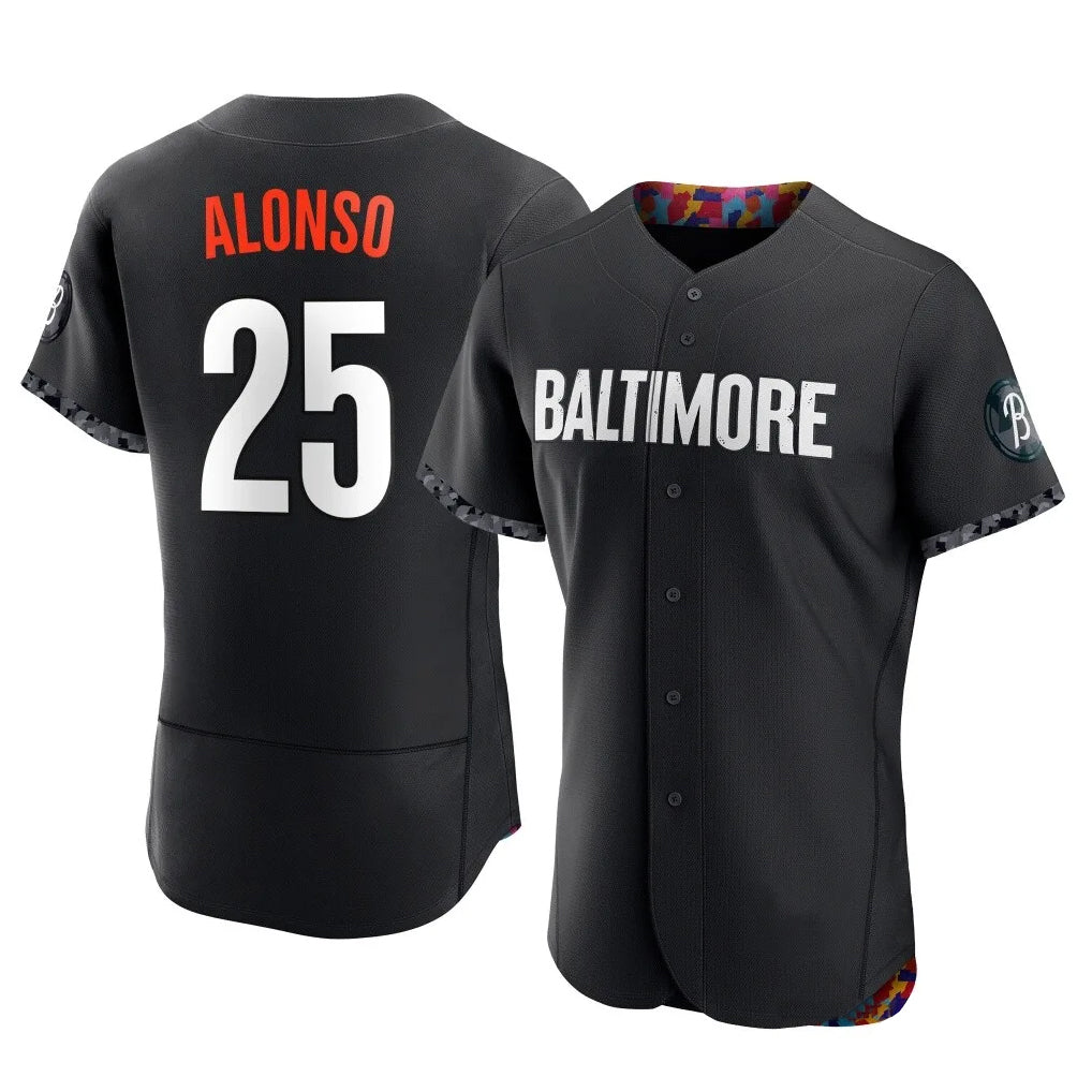 Mdoa B.Orioles #25 Pete Alonso Player Black City Connect Limited Elite Home Game Stitched Jerseys
