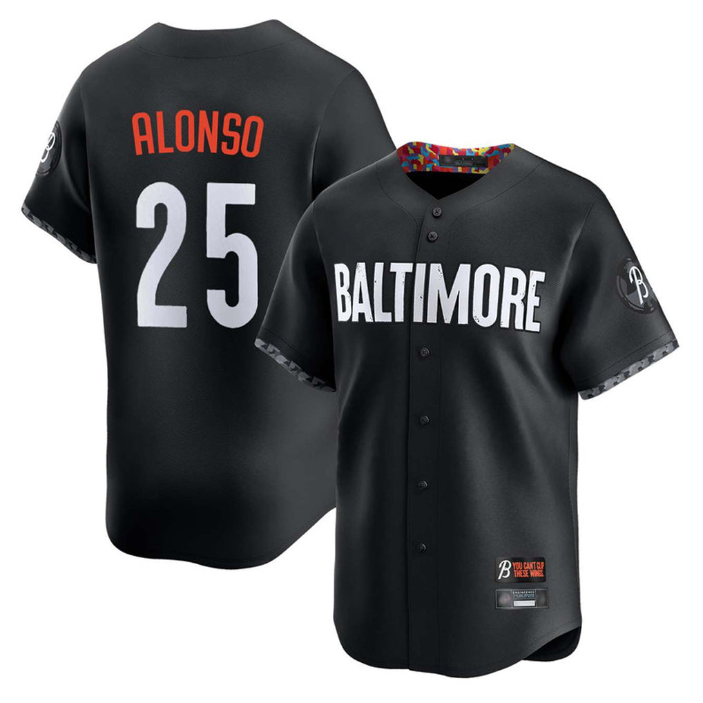 Mdoa B.Orioles #25 Pete Alonso Player Black City Connect Limited Home Game Stitched Jerseys