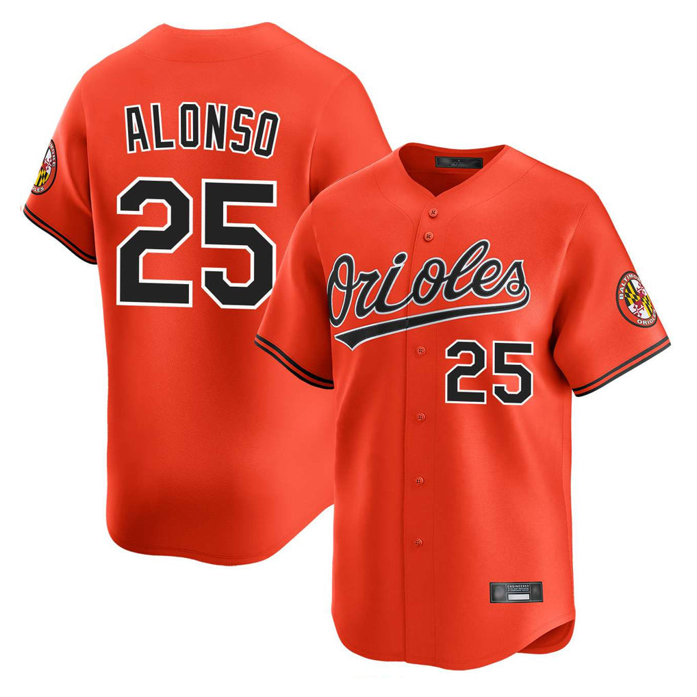 Mdoa B.Orioles #25 Pete Alonso Player Orange Limited Home Game Stitched Jerseys