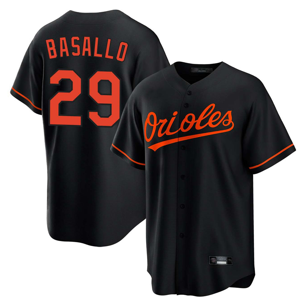 Mdoa B.Orioles #29 Samuel Basallo Player Black Home Game Stitched Jerseys