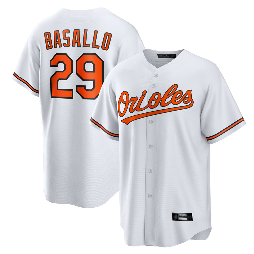 Mdoa B.Orioles #29 Samuel Basallo Player White Home Game Stitched Jerseys