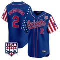 Mdoa B.Orioles #2 Gunnar Henderson Player Royal USA 250 Independence Day Vapor Premier Limited Home Game Stitched Jerseys