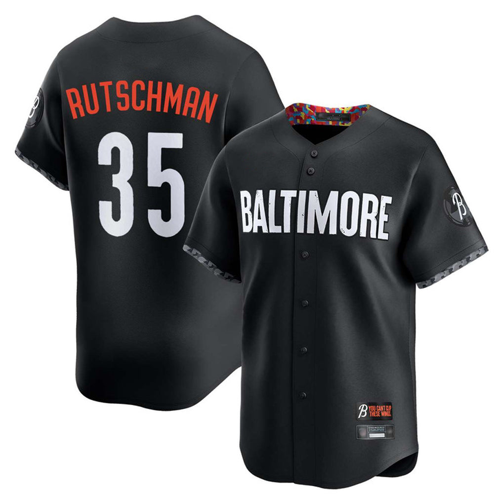 Mdoa B.Orioles #35 Adley Rutschman Player Black City Connect Limited Home Game Stitched Jerseys