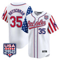 Mdoa B.Orioles #35 Adley Rutschman Player White USA 250 Independence Day Vapor Premier Home Game Stitched Jerseys
