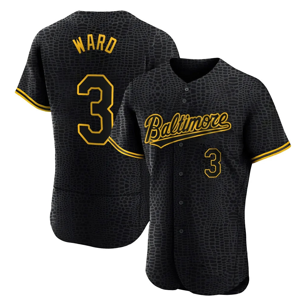 Mdoa B.Orioles #3 Taylor Ward Player Black Snake Skin City Limited Elite Home Stitched Jerseys