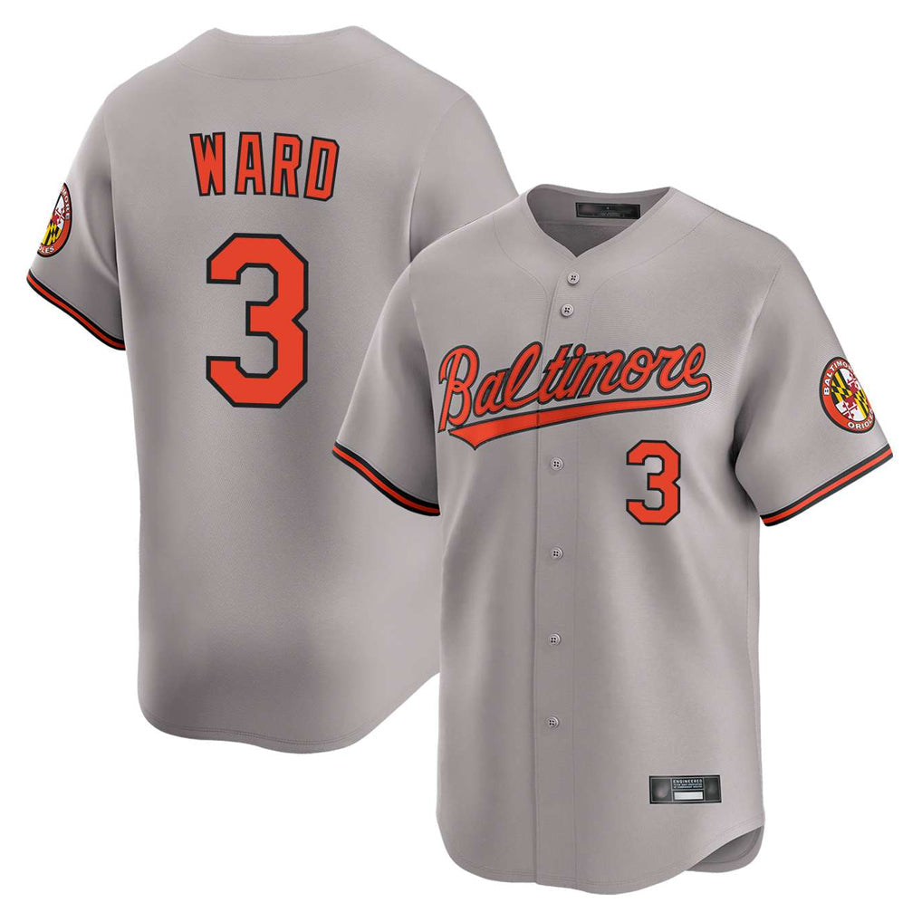 Mdoa B.Orioles #3 Taylor Ward Player Gray Limited Home Game Stitched Jerseys