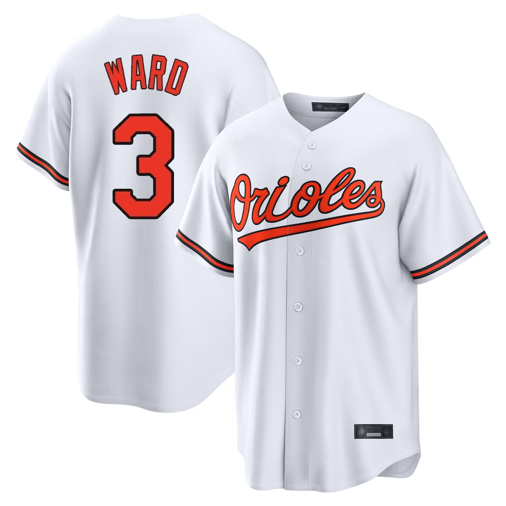 Mdoa B.Orioles #3 Taylor Ward Player White Home Game Stitched Jerseys