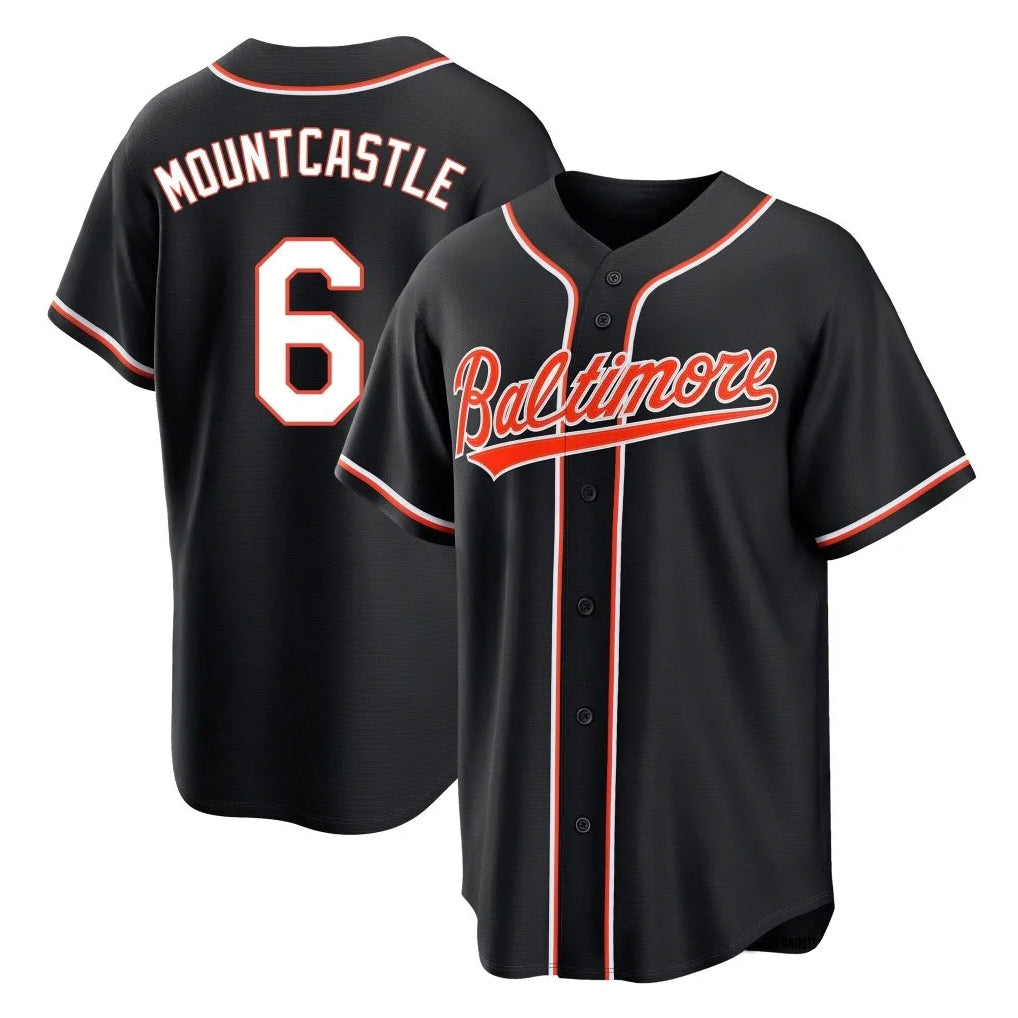 Mdoa B.Orioles #6 Ryan Mountcastle Player Black Out Home Game Stitched Jerseys