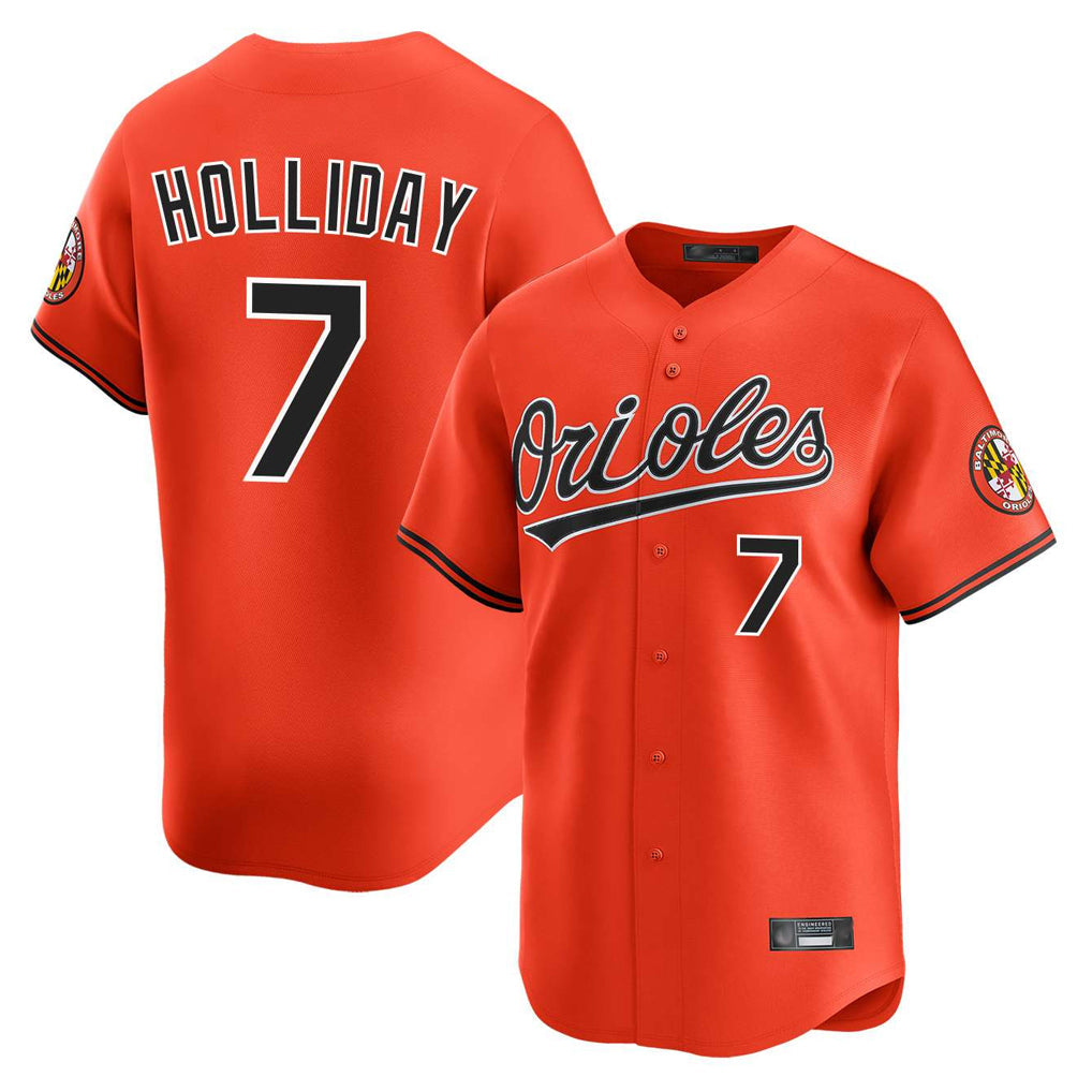 Mdoa B.Orioles #7 Jackson Holliday Player Orange Limited Home Game Stitched Jerseys