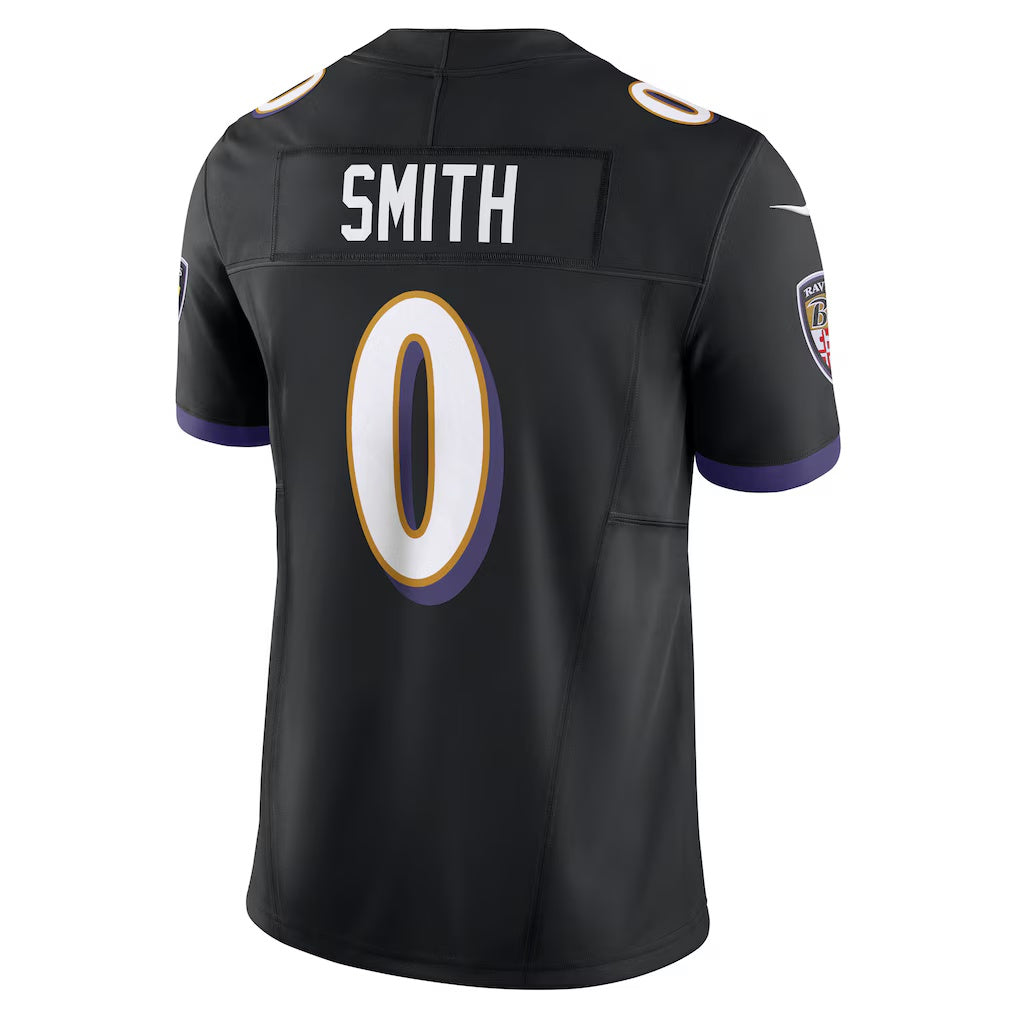 Mdoa B.Ravens #0 Roquan Smith Black Alternate Vapor F.U.S.E. Limited Stitched Jerseys
