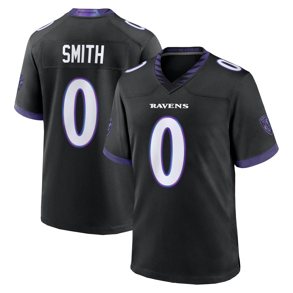 Mdoa B.Ravens #0 Roquan Smith Player Black Home Game Stitched Jerseys