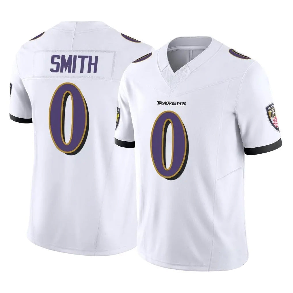 Mdoa B.Ravens #0 Roquan Smith Player White Vapor F.U.S.E. Limited Home Game Stitched Jerseys