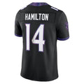 Mdoa B.Ravens #14 Kyle Hamilton Player Black Limited Elite Home Game Stitched Jerseys