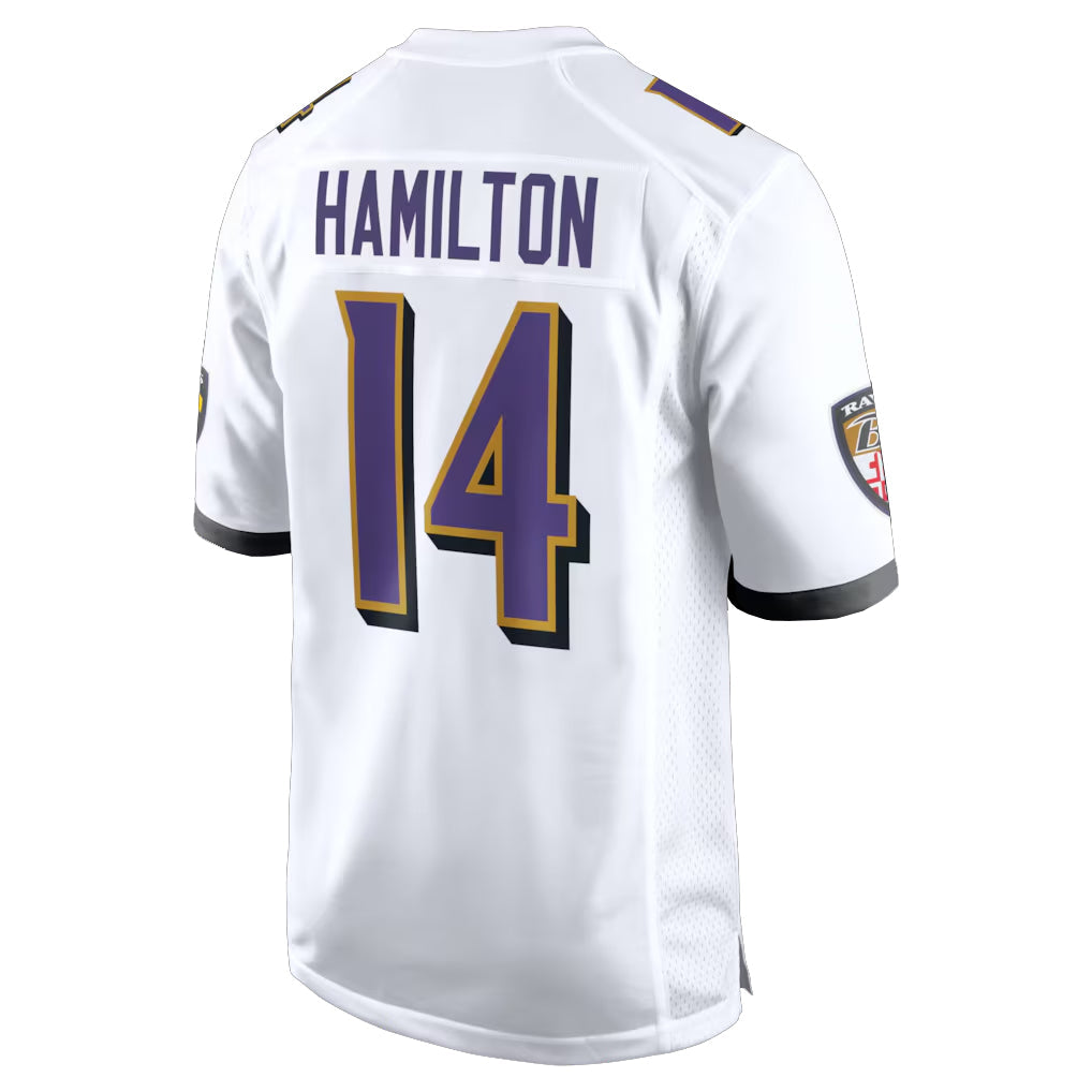 Mdoa B.Ravens #14 Kyle Hamilton Player White Alternate Home Game Stitched Jerseys