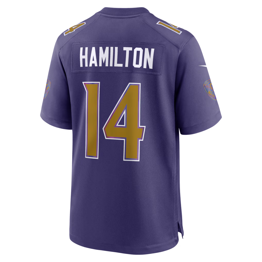 Mdoa B.Ravens #14 Kyle Hamilton Purple Alternate Game Stitched Jerseys