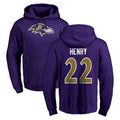 Mdoa B.Ravens #22 Derrick Henry Player Purple Salute to Service Pullover Hoodie Stitched Jerseys