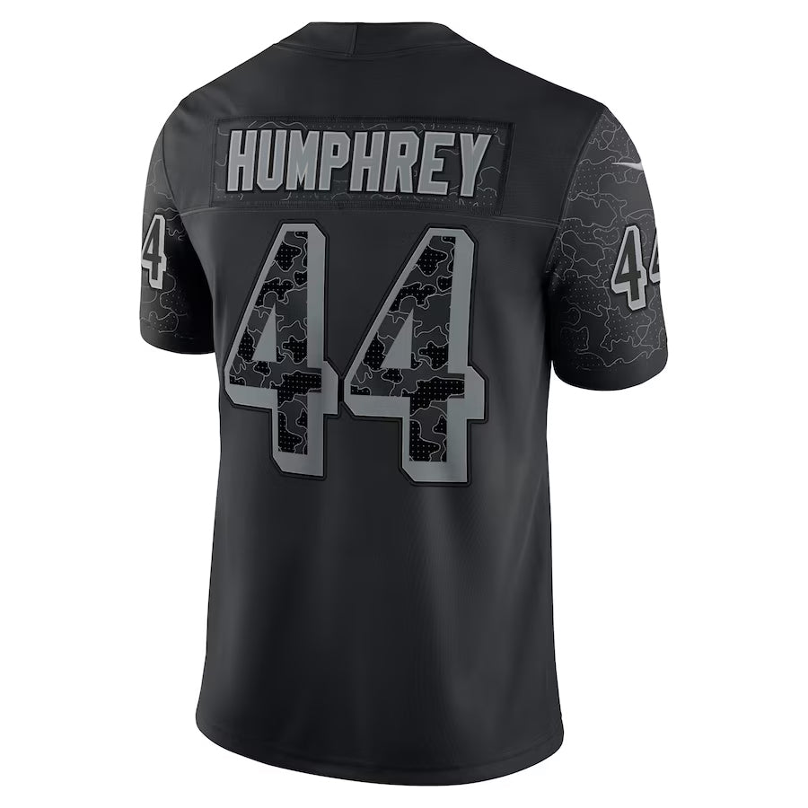 Mdoa B.Ravens #44 Marlon Humphrey Player Black RFLCTV Limited Stitched Jerseys
