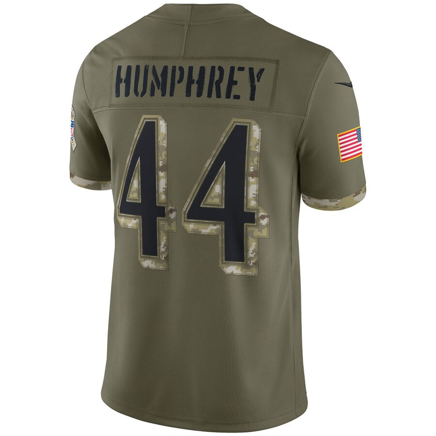 Mdoa B.Ravens #44 Marlon Humphrey Player Olive Salute To Service Limited Stitched Jerseys