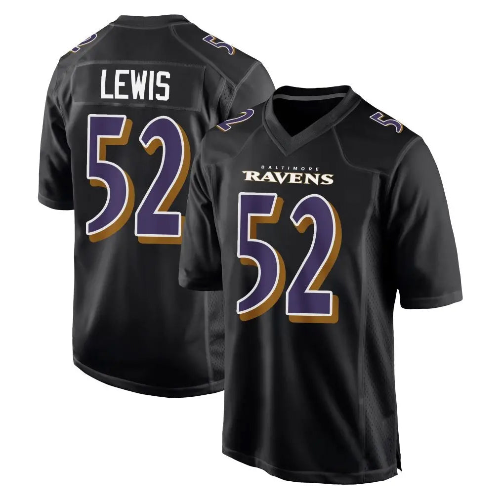Mdoa B.Ravens #52 Ray Lewis Player Black Carbon Fashion Home Stitched Jerseys