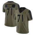 Mdoa B.Ravens #71 Olaivavega Ioane Player Olive Salute To Service Limited Game Stitched Jerseys
