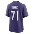 Mdoa B.Ravens #71 Olaivavega Ioane Player Purple Home Game Stitched Jerseys